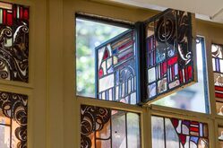 Glas in lood v.m. Café Dorrius