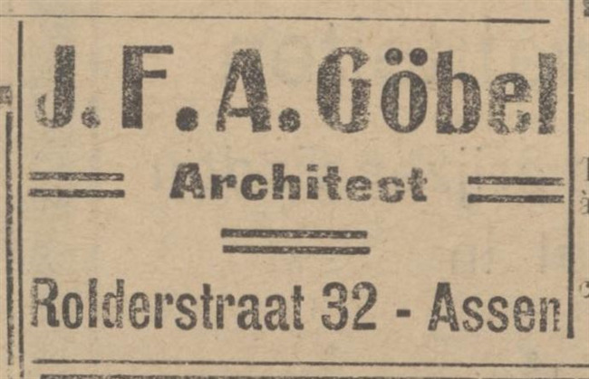 Advertentie.
              <br/>
              Provinciale Drentsche en Asser courant, 26 oktober 1926