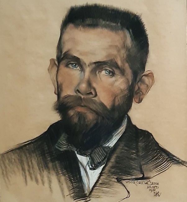 Portret van La Croix.
              <br/>
              Michel de Klerk, 1918