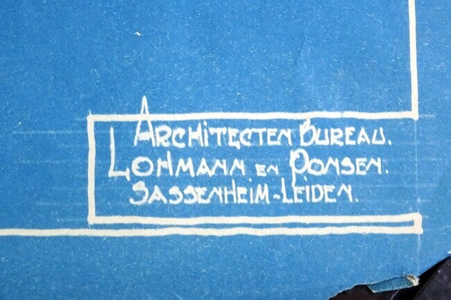 Detail van een bouwtekening.
<br/>
Bewoners Hoofdstraat 338, Sassenheim, 1928