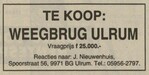 In 1991 werd de weegbrug te koop aangeboden.
<br/>
Nieuwsblad van het Noorden, 16 november 1991