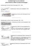 Vergelijking van de handtekeningen van J.H. Groenewegen en W. Groenewegen.
<br/>
Research door Daan Kerkvliet, 2023