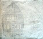 Ontwerptekening voorgevel en balkon.
<br/>
Archief gemeente Zaanstad, 1925