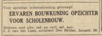 Advertentie.
              <br/>
              Trouw, 13 maart 1958