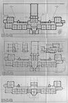 Plattegronden van de drie verdiepingen.
<br/>
Nationaal Archief / Tekeningenarchief van de Rijksgebouwendienst , 1922