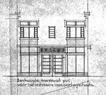 Tekening van de toestand voor de oorlogsschade.
              <br/>
              Digitaal Gebouwendossier van de Gemeente Nijmegen, 1946