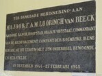 Herinneringssteen voor F.A.M. Looringh van Beeck.
              <br/>
              Gert-Jan Lobbes, 2024