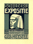 Affiche van een tentoonstelling bij de vroegere werkgever van de kunstenaar.
<br/>
Weddepohl.com, 1932