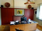 De werkkamer op de tweede verdieping, op de tekening nog aangeduid als 'atelier'.
              <br/>
              Gert-Jan Lobbes, 2024
