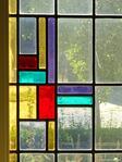 Glas-in-lood raampje woonkamer, detail.
<br/>
Gert-Jan Lobbes, 2022