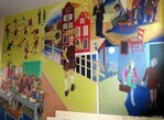 Wandschildering met scènes uit Kees de Jongen. Schilder: Jan van der Zee.
<br/>
Gert-Jan Lobbes, 2016