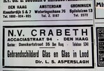 Advertentie van de firma N.V. Crabeth.
<br/>
De Groene Amsterdammer, 21 september 1918