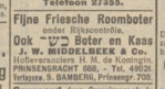 De eerste gebruiker was de firma Middelbeek.
<br/>
Nieuw Israelietisch weekblad, 21 september 1923