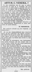 De opdrachtgever R.C. Venema overleed in 1940.
<br/>
Oprechte Haarlemsche courant, 27 augustus 1940
