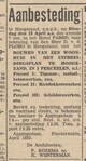 Aanbesteding.
              <br/>
              Nieuwsblad van het Noorden, 11 april 1933