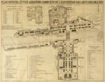 Het officiële plattegrond van de tentoonstelling.
<br/>
Exposition internationale des arts décoratifs et industriels modernes, 1925