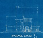 Linker zijgevel met trappenhuisraam.
<br/>
Bouwdossier, 1931