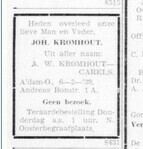 Overlijdensbericht.
<br/>
De Telegraaf, 7 februari 1939