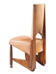 Een met leer bekleed exemplaar.
<br/>
Kunstconsult, https://www.architecturaldesign1900.com/objects/michel-de-klerk-side-chair-1916/, zonder jaartal