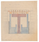 Ontwerp van de ingangsdeur.
<br/>
Archief J.F. Staal / Het Nieuwe Instituut, 1925