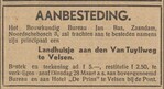 Aanbesteding.
              <br/>
              De Zaanlander, 31 maart 1933