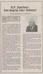 In Memoriam van Zuurbier.
              <br/>
              Weekblad De Duinstreek, 9 november 1978