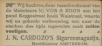 Aankondiging van de verbouwing.
<br/>
Arnhemsche courant, 10 september 1919