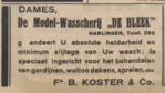 Advertentie.
<br/>
Nieuwe Harlinger courant, 13 februari 1931