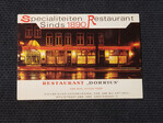 Een reclamekaart van het oude restaurant Dorrius.
<br/>
Particulier bezit, zonder jaartal