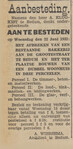 Aankondiging van aanbesteding.
<br/>
Nieuwsblad van het Noorden, 11 juni 1932