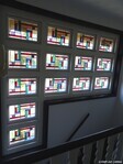 De glas-in-loodwand in het trappenhuis.
<br/>
Gert-Jan Lobbes, 2024