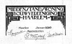 De signatuur van de drie architecten.
              <br/>
              Noord-Hollands Archief, 1920