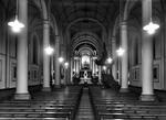 Foto 13. Directe en indirecte verlichting in de St. Dominicuskerk, Utrecht, ontwerp Frits Lensvelt 1932.
<br/>
Fotograaf onbekend, Lensvelt coll. Drents Museum, inventarisnr. 12.8
