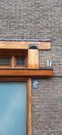 Detail van het houtwerk met glas in lood.
<br/>
Joop de Haan, 2023