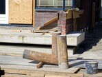 Tijdens de werkzaamheden voor de nieuw fundering.
<br/>
Gert-Jan Lobbes, mei 2020