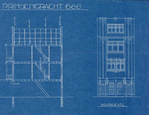 Het herziene - en uitgevoerde - ontwerp voor de gevel.
<br/>
Stadsarchief Amsterdam, september 1919