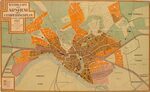 Wandkaart van Arnhem met uitbreidingsplan. Ontworpen door ir. W.F.C. Schaap, oud-directeur van Gemeentewerken Arnhem. Getekend door G. Feenstra, architect, Arnhem.
              <br/>
              Gelders Archief, 1922