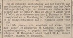 Aanbesteding.
<br/>
Nieuwe provinciale Groninger courant, 13 juni 1930
