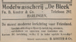 Advertentie.
<br/>
Nieuwe Harlinger courant, 22 augustus 1930
