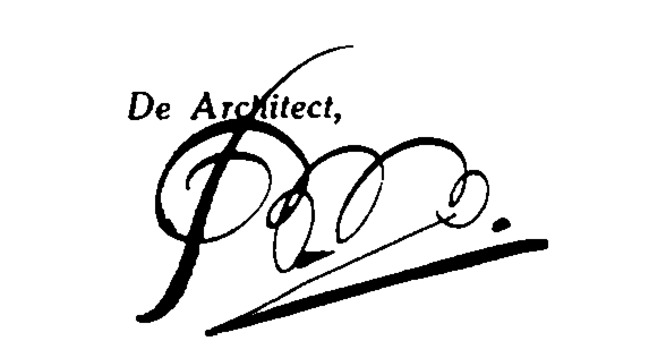 Handtekening.
              <br/>
              Bouwdossier Noord-Hollands Archief, 1926