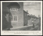 De achterzijde van de drie geschakelde woningen.
<br/>
Regionaal Archief Alkmaar, ca. 1919