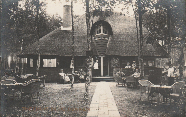 Ansichtkaart.
<br/>
Via Theehuizen in het Kievitsdal, 1925