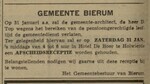 De architect gaat met pensioen.
<br/>
Nieuwsblad van het Noorden, 24 januari 1970